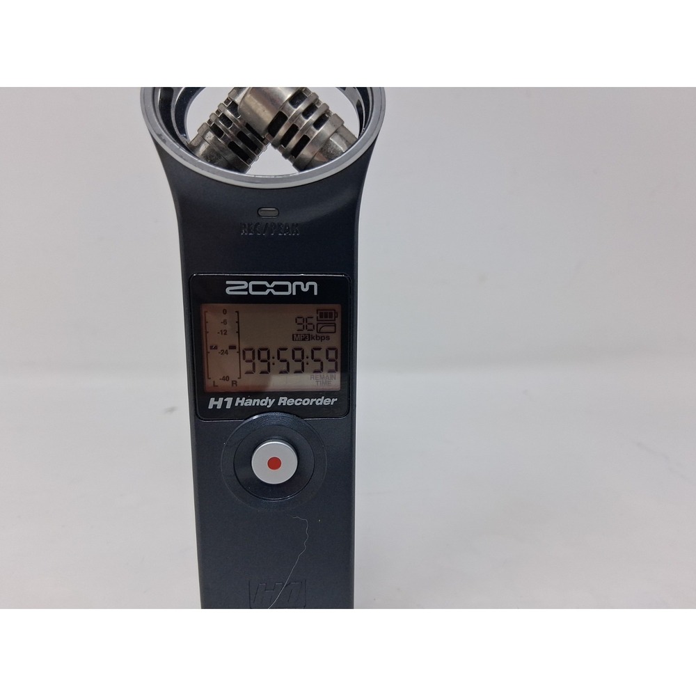 Zoom H1 Handy Digital Recorder Portable Stereo Audio Mic Black Handheld Used